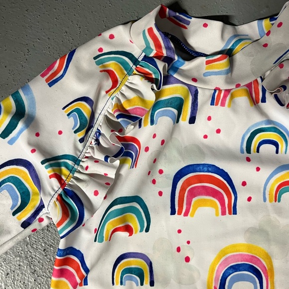 Tucker + Tate Rainbow Print Kids Rashguard - Picture 2 of 6